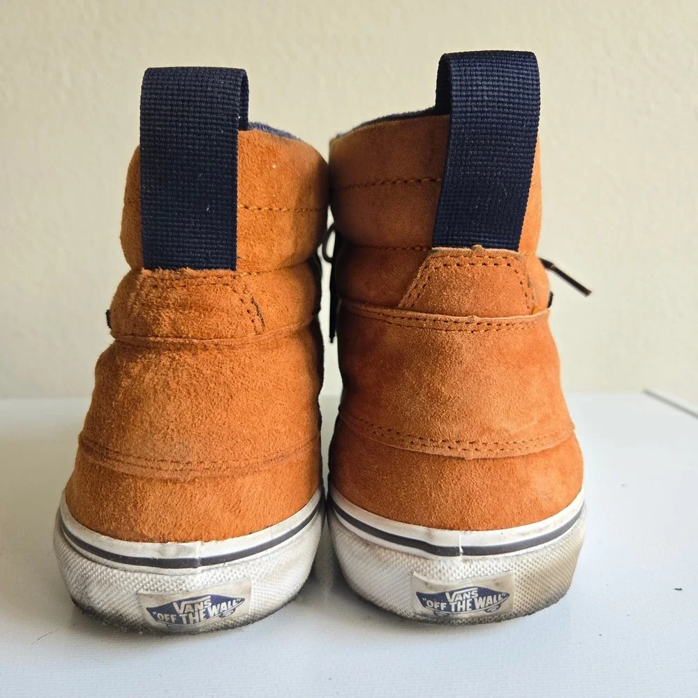 Vans Sk8-Hi Del Pato MTE Mens 12 Ginger Bread Navy Duck Boot Suede Sneakers
